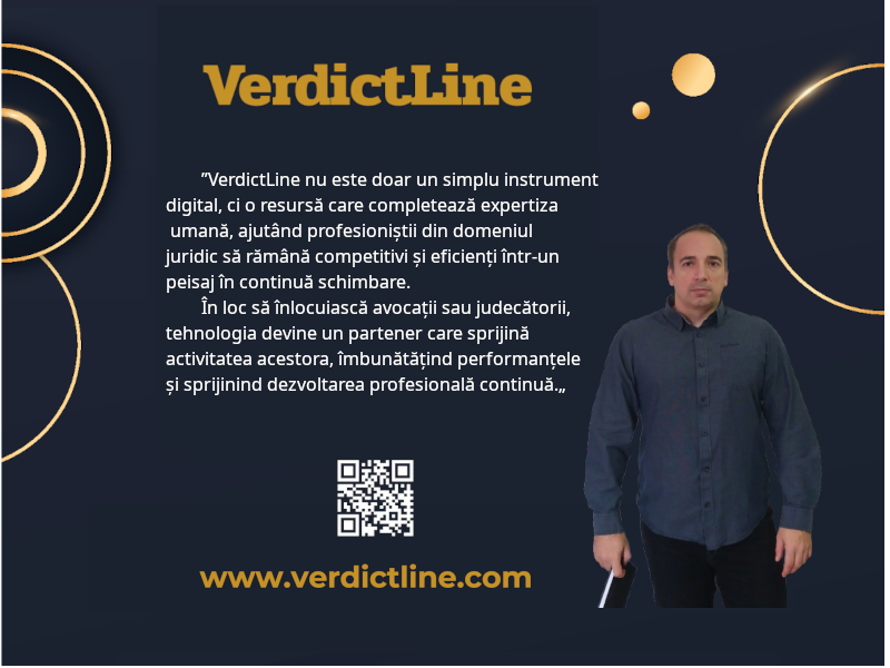 Adrian Nicolau, CEO al platformei juridice VerdictLine.com, prezintă soluții inovatoare pentru documentarea infracțiunilor precum Purtarea abuzivă, Delapidarea, și Experiență juridică îmbunătățită cu VerdictLine, asistentul virtual de top cu ajutorul inteligenței artificiale. VerdictLine.com oferă avocaților și practicienilor acces rapid la referințe legislative și jurisprudențiale, facilitând analiza detaliată a spețelor penale din România.